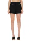 Off-white Pressed-crease Cotton Mini Shorts In Black
