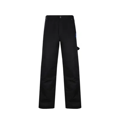 Off-white Cargo Straight-leg Trousers In Black