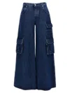 Off-white Wide-leg Cargo Jeans In Blue