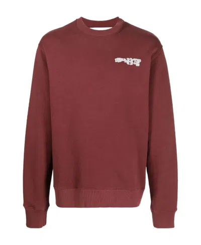 Off-white Carlos Arrow Crew-neck Sweatshirt In Red