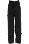Off-white Carpenter Canvas Pants In Men In Black