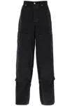 Off-white Carpenter Canvas Pants In Men In Black
