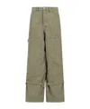 Off-white Military Green Canvas Carpenter Pants In Gray