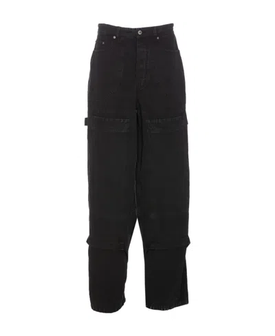 OFF-WHITE OFF-WHITE LOGO PATCH STRAIGHT-LEG JEANS