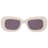 Off-white Carrara Grey Rectangular Unisex Sunglasses Oeri019 0107 50 In Neutral