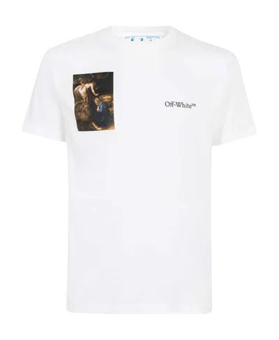 Off-white Carvaggio Lute-print T-shirt In Black