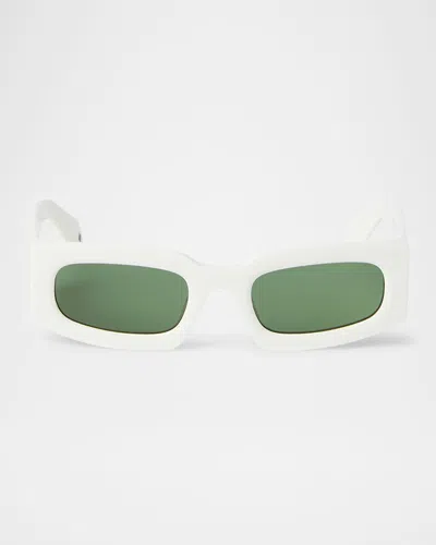 Off-white Cary Arrow Rectangular Sunglasses In White