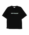 Off-white Mens Cash Arrow Skate Logo-print Cotton-jersey T-shirt Black In Black