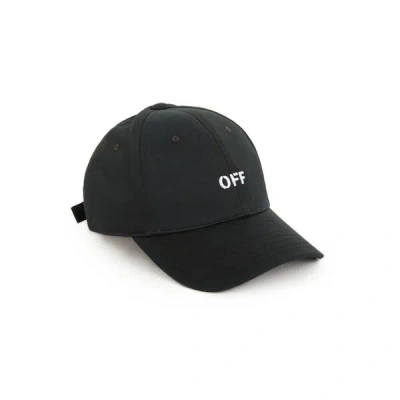 Off-white Logo-embroidered Baseball Cap In Black