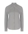 Off-white Cotton Shirt With Straps And Metal Buckle In Gray