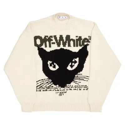 Pre-owned Off-white Cat Chunky Crewneck 'off White/black'