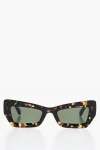 Off-white Cat-eye Aurora Sunglasses With Tortoiseshell Frame In Black