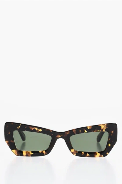 Off-white Cat-eye Aurora Sunglasses With Tortoiseshell Frame In Black