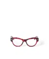 Off-white Cat-eye Flat Mirror In Red
