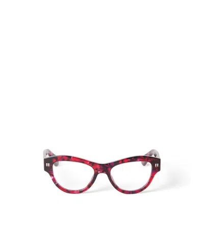 Off-white Cat-eye Flat Mirror In Red