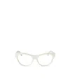 Off-white Cat-eye Frame Flat Mirror In White