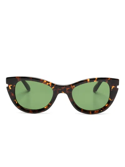 Off-white Cat-eye Frame Sunglasses In Brown