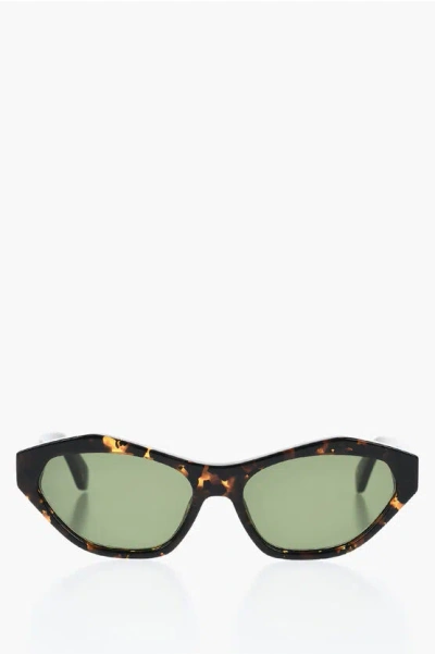 Off-white Cat-eye Kent Sunglasses With Tortoiseshell Frame In Black