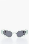 Off-white Cat-eye Memphis Sunglasses With Marble-effect Rods In Brown