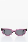 Off-white Cat-eye Sparks Sunglasses With Logoed Rods In Purple