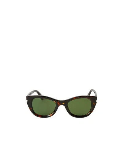 Off-white Cat's Eye Sunglasses In Green