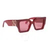 Off-white Catalina Burgundy Grey Square Ladies Sunglasses Oeri128 2828 55