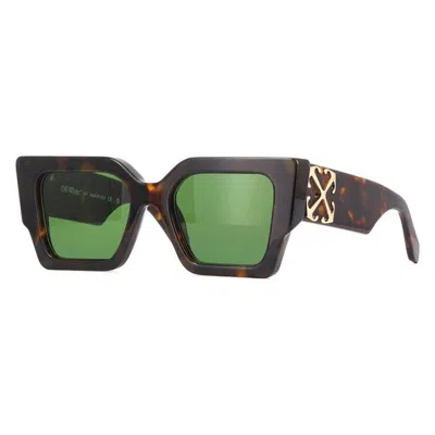 Off-white Catalina Green Square Unisex Sunglasses Oeri128 6055 55 In Multi