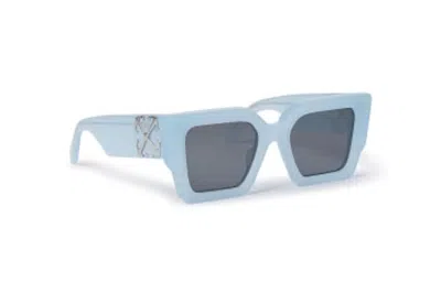 Pre-owned Off-white Catalina Square Sunglasses Light Blue/dark Grey (oeri128s24pla0014007-fr)