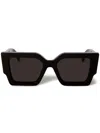 Off-white Silverstone Arrow Square Sunglasses In Black