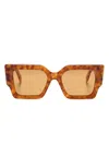 Off-white Oeri128 Catalina Sunglasses Sunglasses In Light Havana Camel