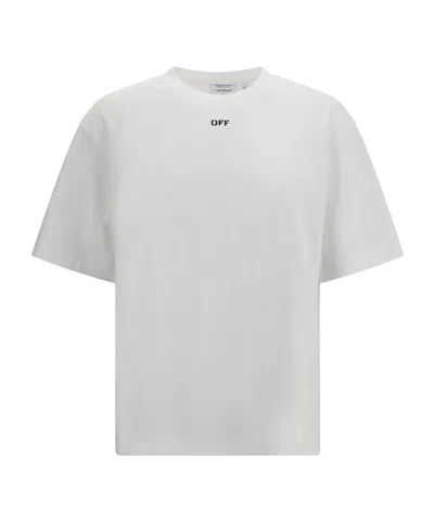 Off-white Graphic Print Crew Neck Short Sleeve T-shirt In White