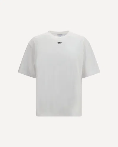 Off-white Graphic Print Crew Neck Short Sleeve T-shirt In White