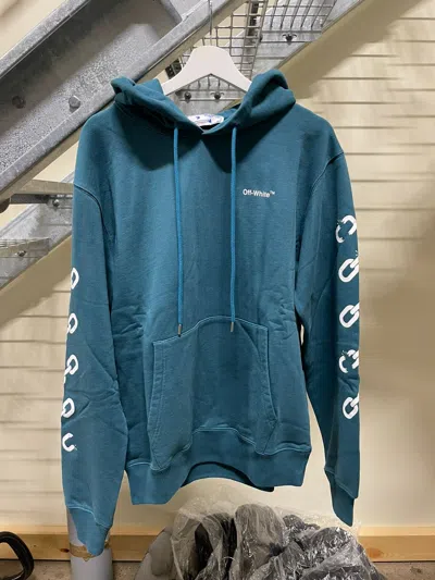 Pre-owned Off-white Chain Arrow Hoodie New In Blue