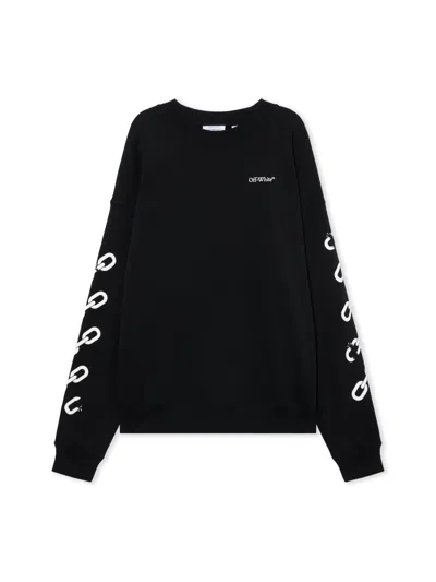 Off-white Chain Arrow Skate Sweatshirt In Black