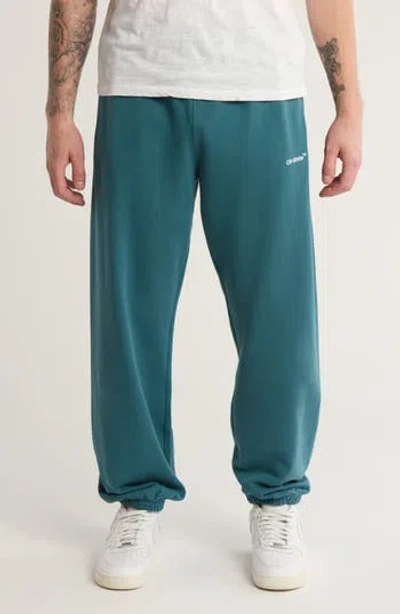 Off-white Off White Chain Arrow Slim Sweatpants In Green