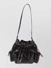 Off-white Chain Strap Bucket Bag Pockets In Black