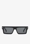 Off-white Chandler Rectangular Sunglasses In Gray