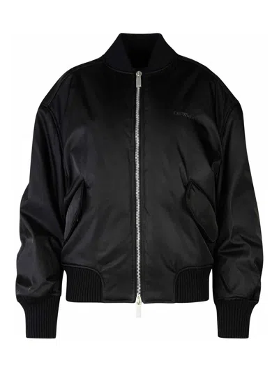 OFF-WHITE NY BLACK POLYAMIDE BOMBER JACKET