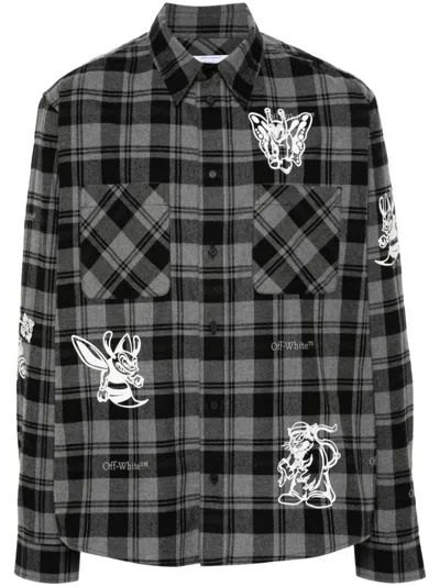 OFF-WHITE CHARACTER CHECK SHIRT