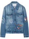 Off-white Man Denim Outerwear Blue Size M Cotton In Blue