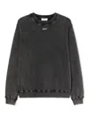 Off-white Arrow Logo Check Knit Sweatshirt In Black