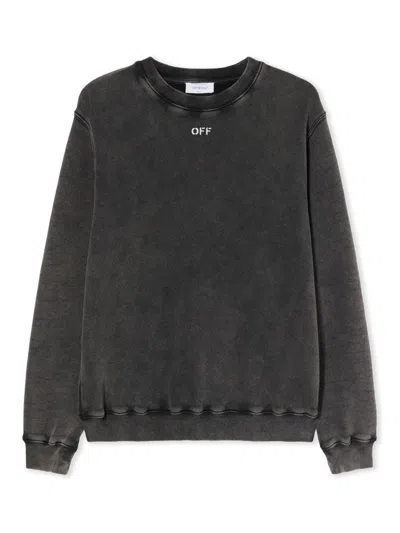 OFF-WHITE CHECK FLAN ARROW LOGO SWEATSHIRT