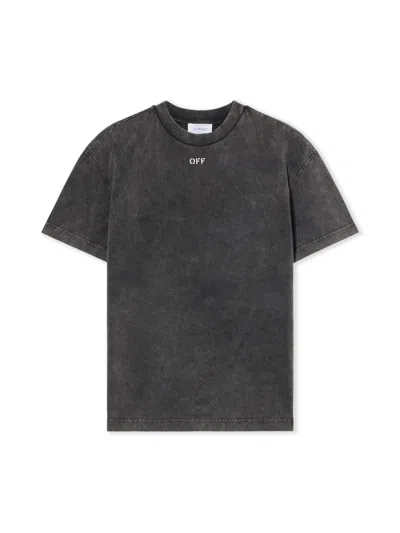 OFF-WHITE CHECK FLAN ARROW LOGO TEE