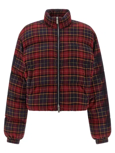 OFF-WHITE CHECK FLAN ARROW SPRAY DOWN JACKET