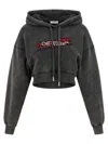 Off-white Check Flan Bookish Sweatshirt Gray In Gray