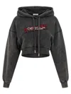 Off-white Check Flan Bookish Sweatshirt Gray In Gray