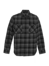 Off-white Arrows Print Flannel Shirt In Grey