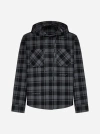 OFF-WHITE CHECK FLANNEL HOODED SHIRT