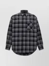 Off-white Flannel Shirt Check Pattern Logo In Gray