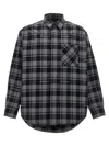 Off-white Flannel Shirt Check Pattern Logo In Black